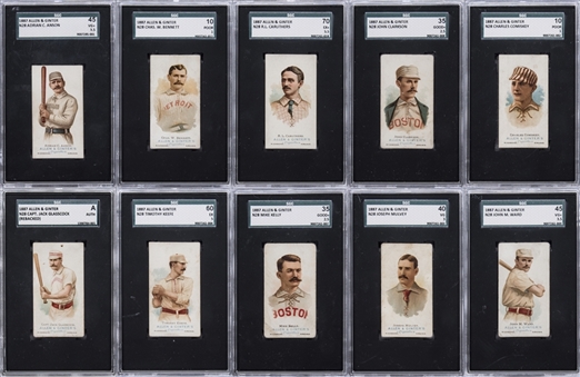 1887 N28 Allen & Ginter “The Worlds Champions” Baseball Players SGC-Graded Complete Set (10)